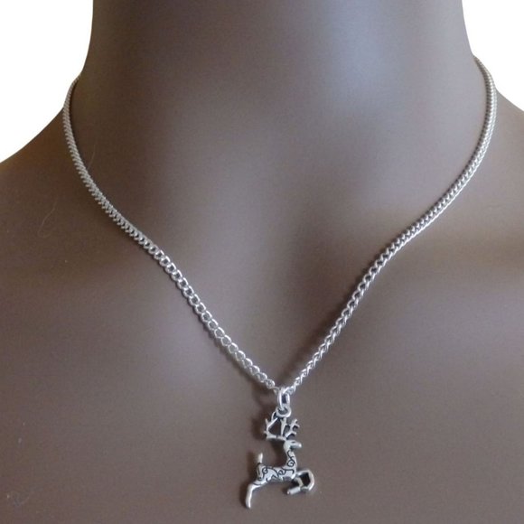 Tiny Christmas reindeer necklace  2081 - Picture 2 of 5